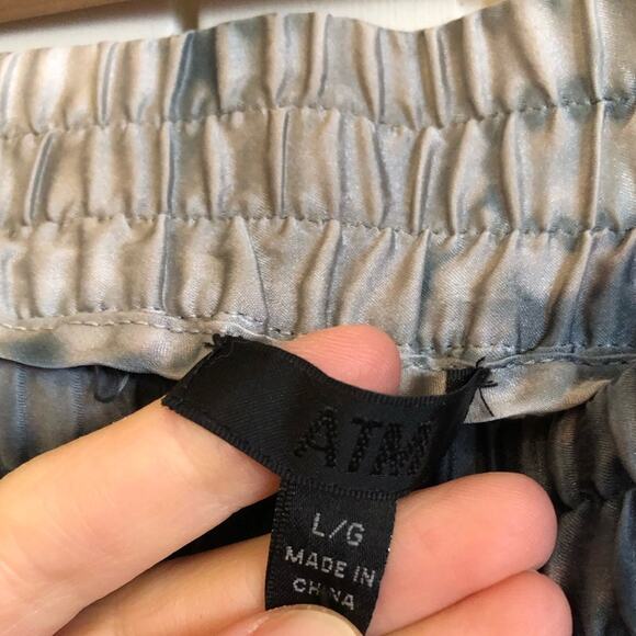 ATM Anthony Thomas Melillo Blue Silk Tie Dye Joggers - Picture 4 of 7